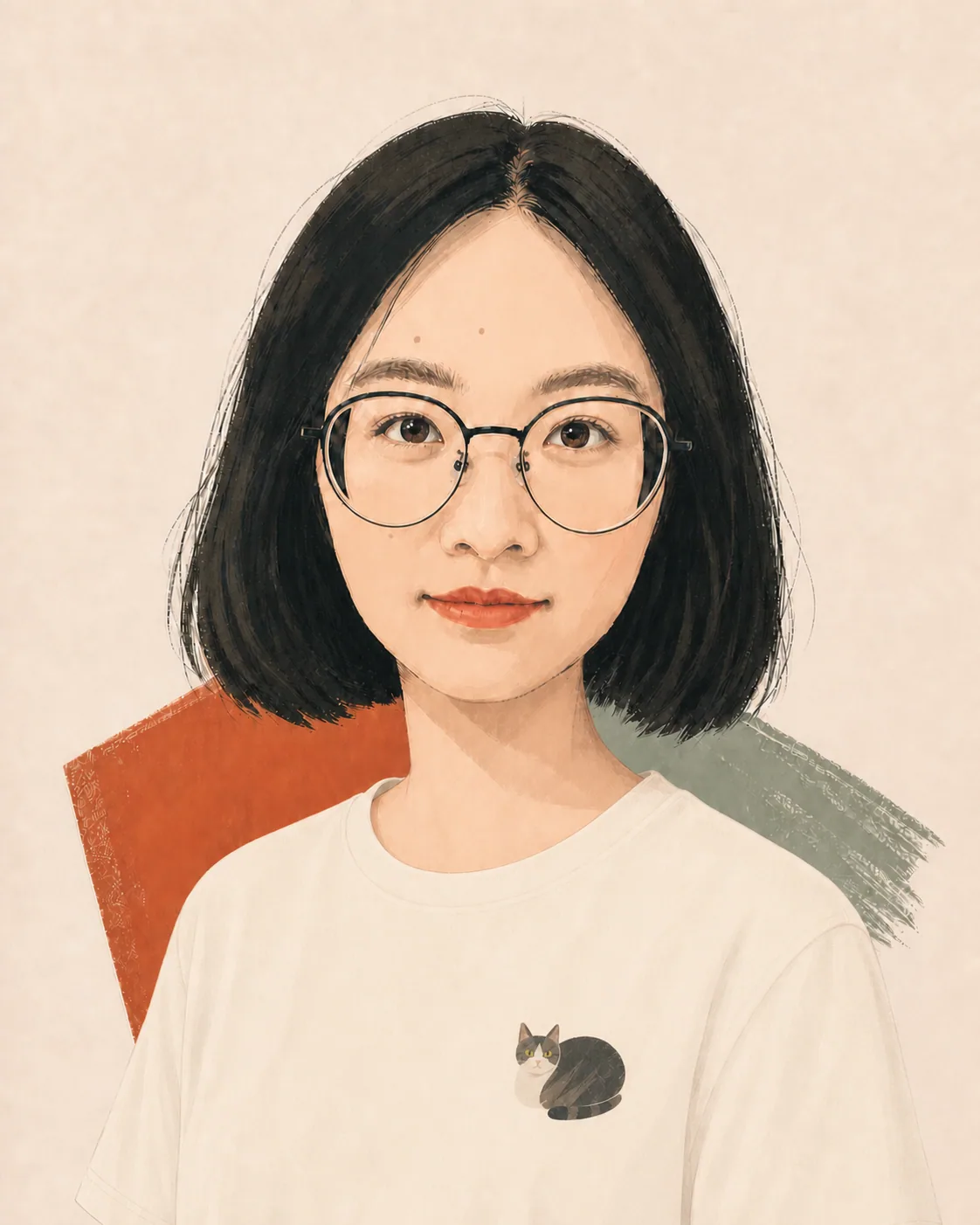 李晓燕的编辑插画形象